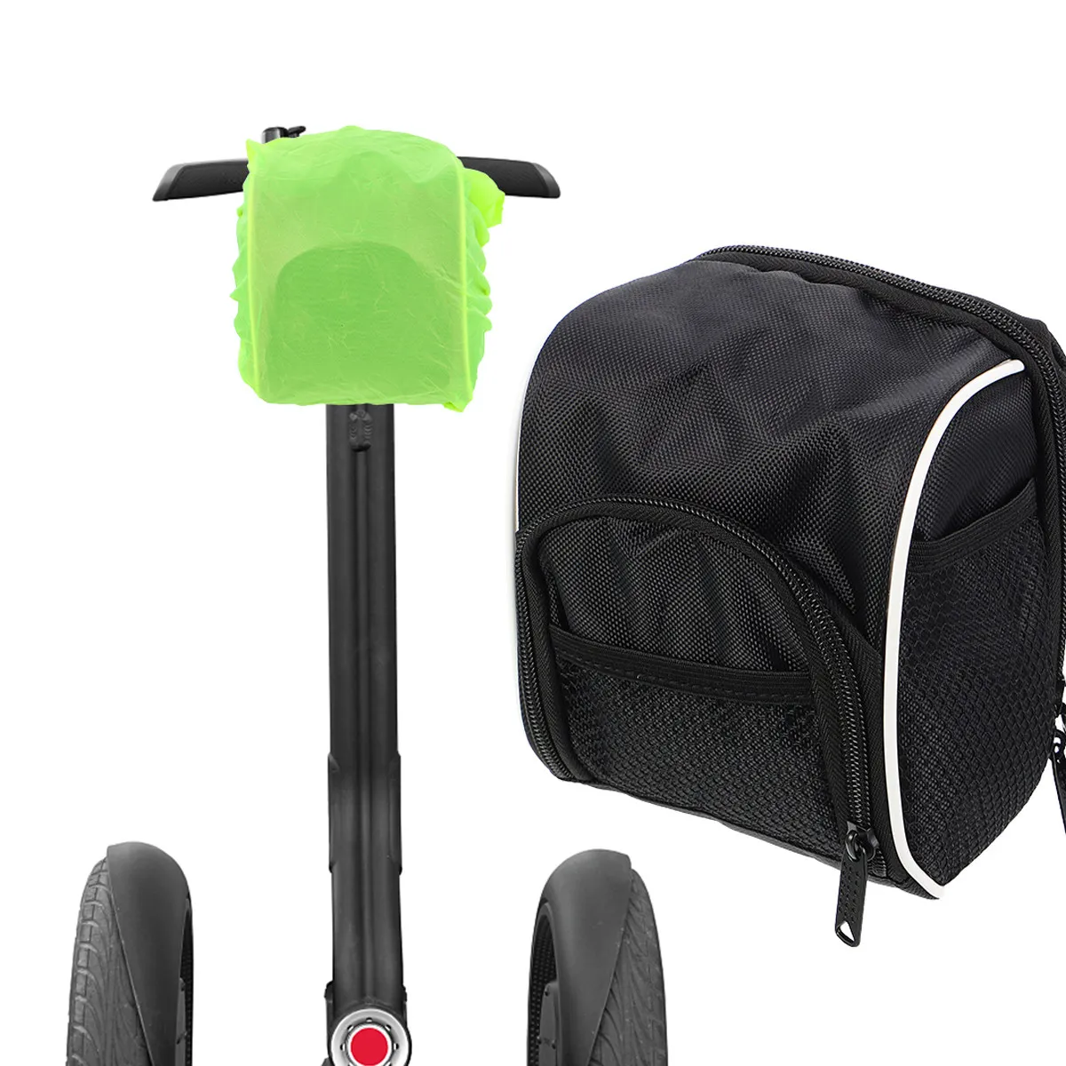 

2Pcs Bike Handlebar Bag Lightweight Waterproof Cycling Front Bag with Reflective Strips Rain Cover for Mountain Road Bike