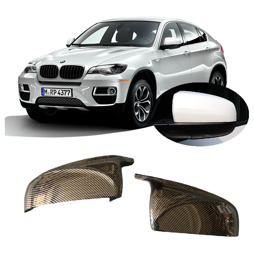 

Для BMW X6 E71 xDrive 35i 50i 2008-2013 сердечник из углеродного волокна с гидропогруженным или глянцевым черным боковым зеркалом заднего вида, крышка