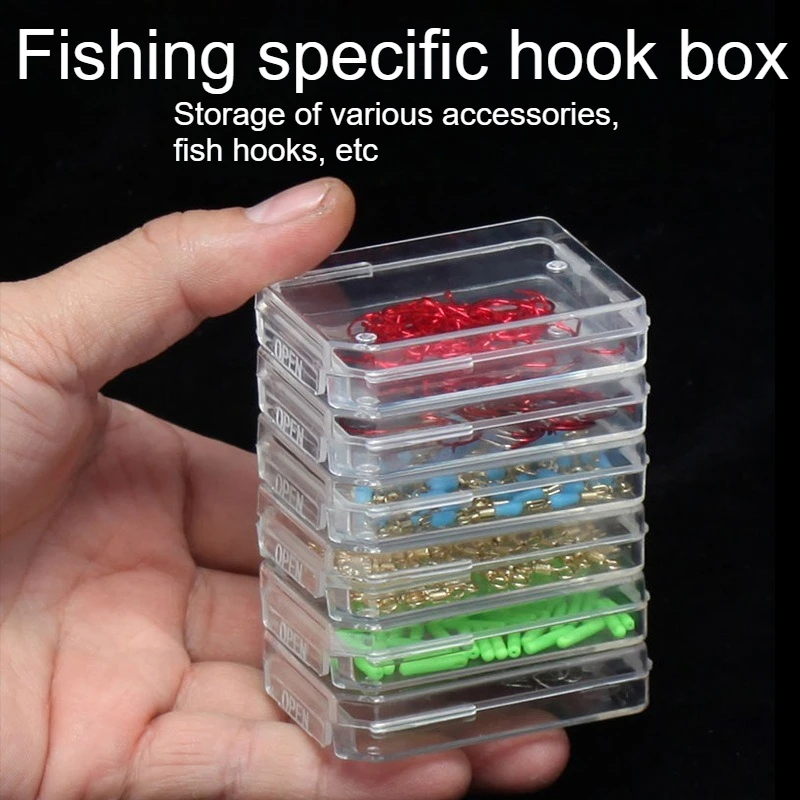 4pcs Fishing Hook Storage Box Portable Foldable Multi layer Hook Storage Box Portable Fishing Accessory Supplies Sorting Box