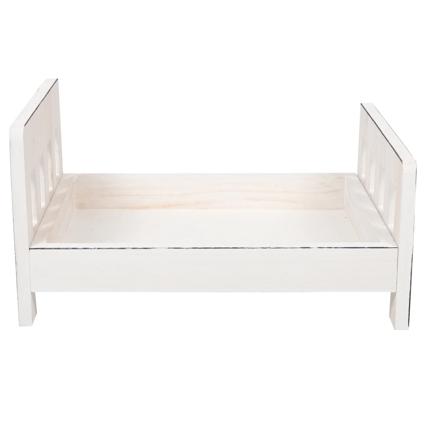 

Vintage Wooden Baby Bed for Newborn Photography Prop, Solid Wood Infant Photo Shoot Bed, Cute Unisex Design, Safe Comfortable
