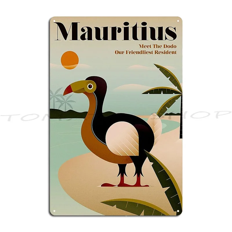 Mauritius Vintage Travel And Tourism Metal Plaque Wall Mural Club Bar Retro Customize Iron Tin Sign Poster