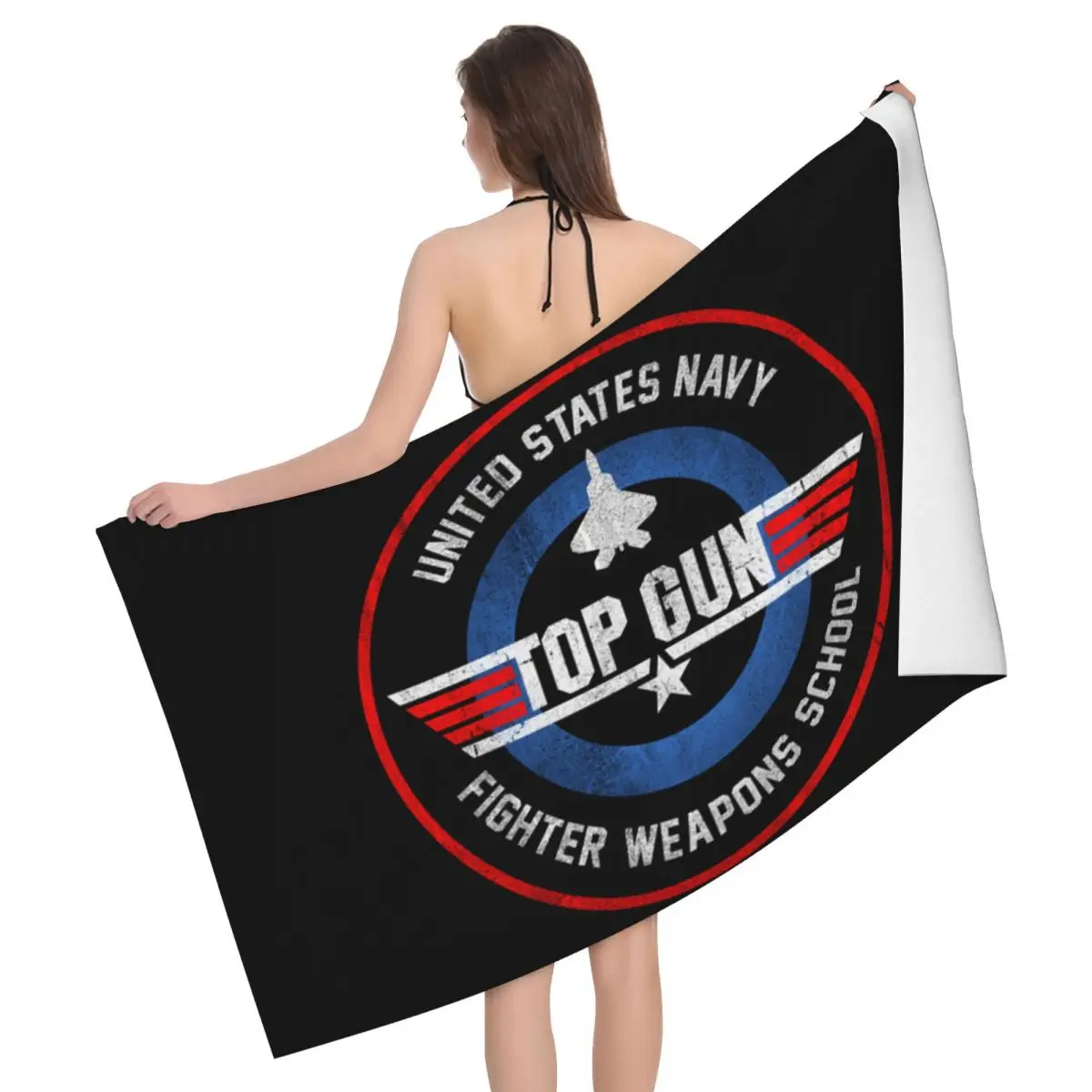 

Top Gun Fighter Weapons Beach Towel Custom Maverick Breathable Microfiber Shower Towels