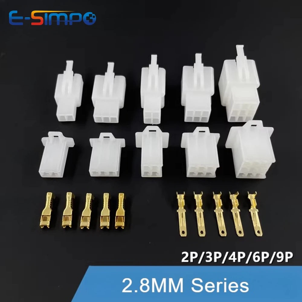 Image of 10Set 2,8mm DJ7021A 2/3/4/6/9 Pin Automotive Elektrische Draht Stecker Männlich Weiblich Kabel Terminal Stecker Kits Motorrad Ebike Auto
