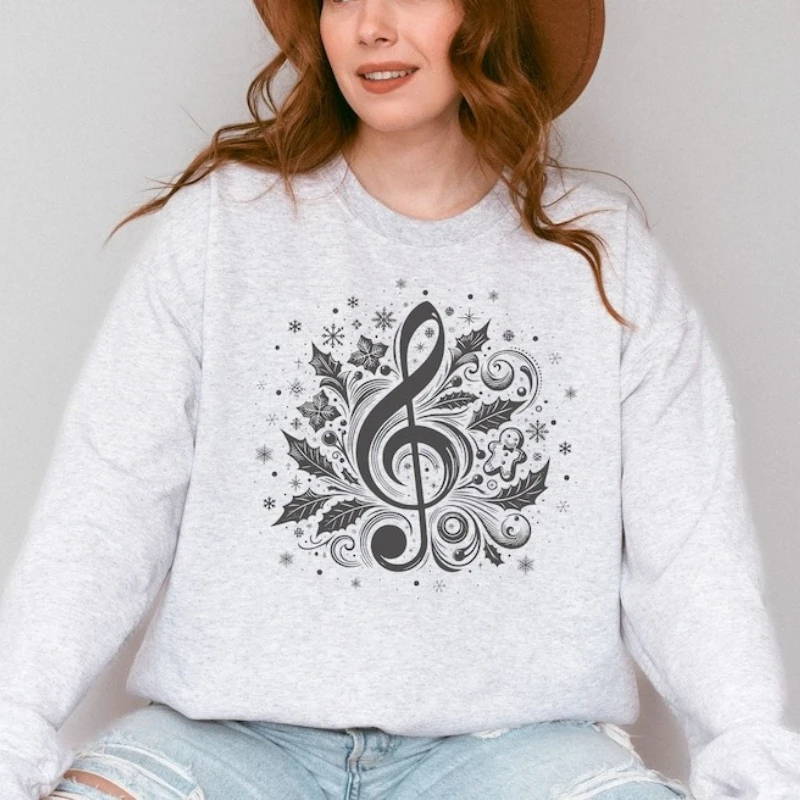 

Теплый свитшот с длинным рукавом и принтом «Музыкальный клавишник» для любителей музыки, хормейтеров и преподавателей фортепиано – идеальный подарок