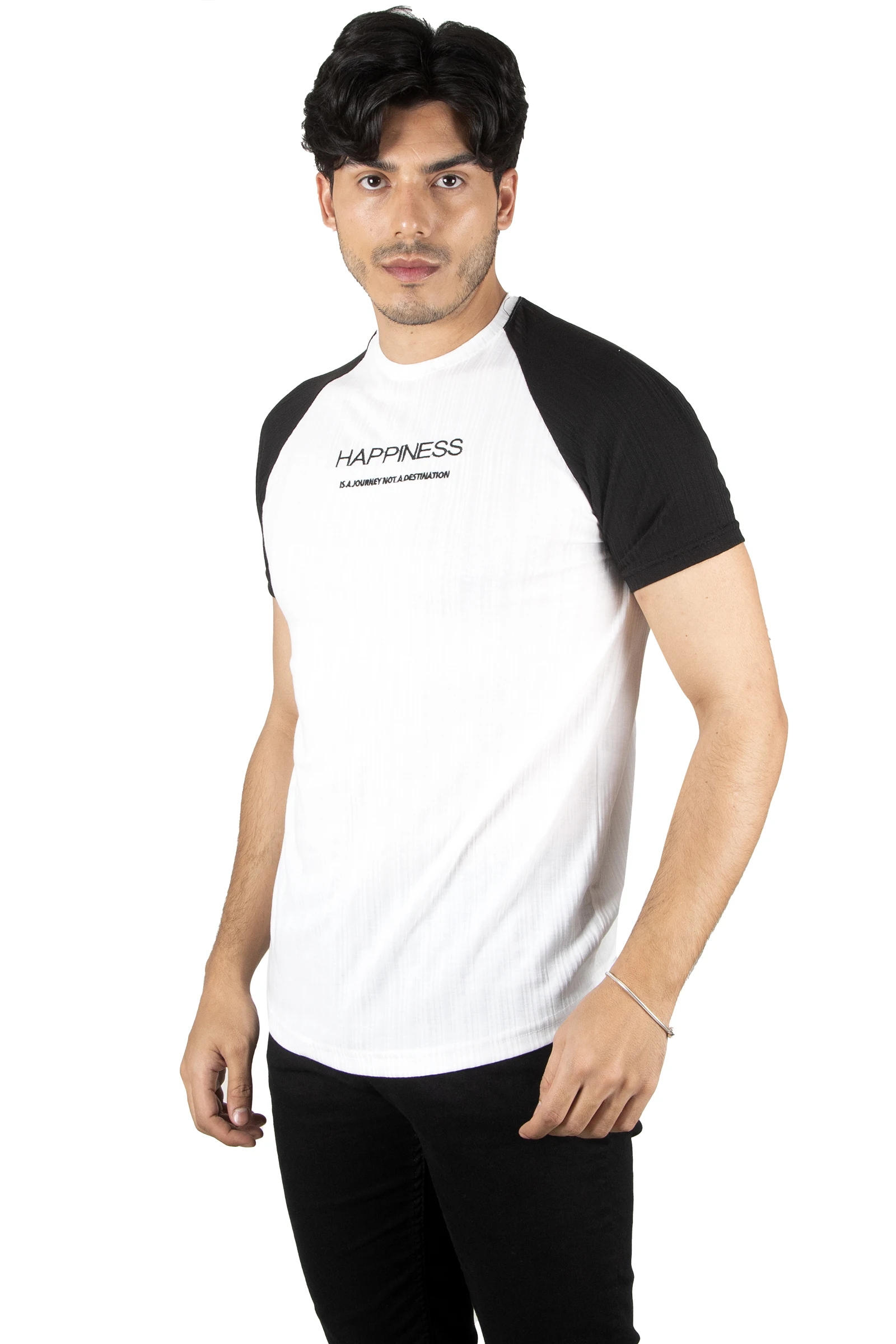 DeepSEA Line Patterned Handles Colorful Bicycle Neck T-Shirt 2306601 image 2