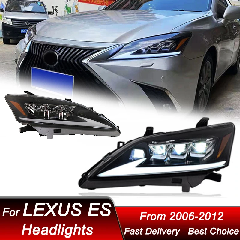 Car Headlights For Lexus ES ES350 06-12 LED no need change bumper style Headlamp Assembly Upgrade Projector Lens Accessories Kit