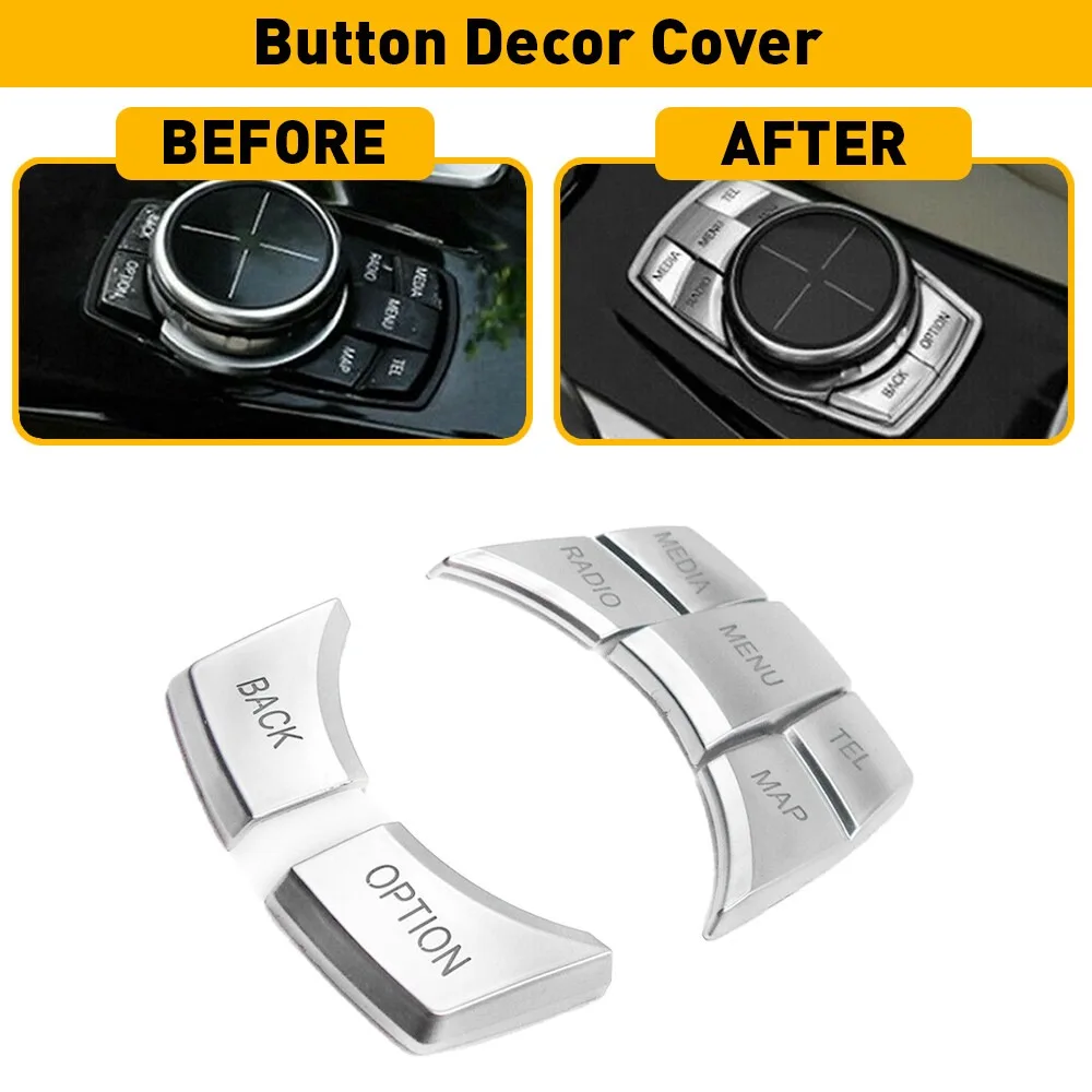 

Новинка для BMW 3, 4, 5, 6 серии X5 X6 GT2, хромированная мультимедийная кнопка, контроллер Idrive, рамка, декоративная наклейка, чехол, наклейка