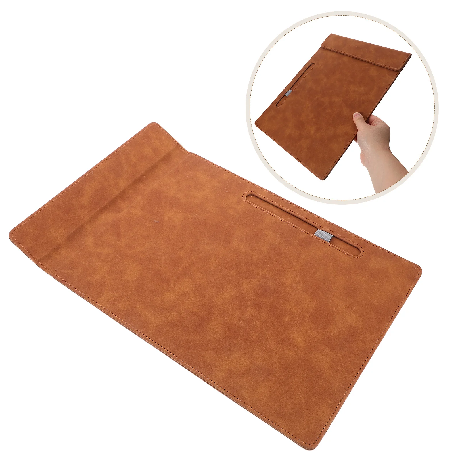 

PU Clipboard Pen Holder Professional Business Office Writing Pad Document Folder Organizer Conference Meeting Notes Clipboard