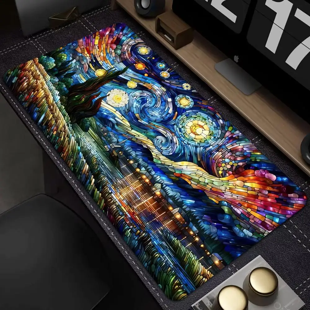 Fantasy Scenery Van Gogh Mousepad XXL Large Computer Keyboard Pads Mouse Mat Gamer Soft Office Carpet Table Mat Desktop Desk Pad