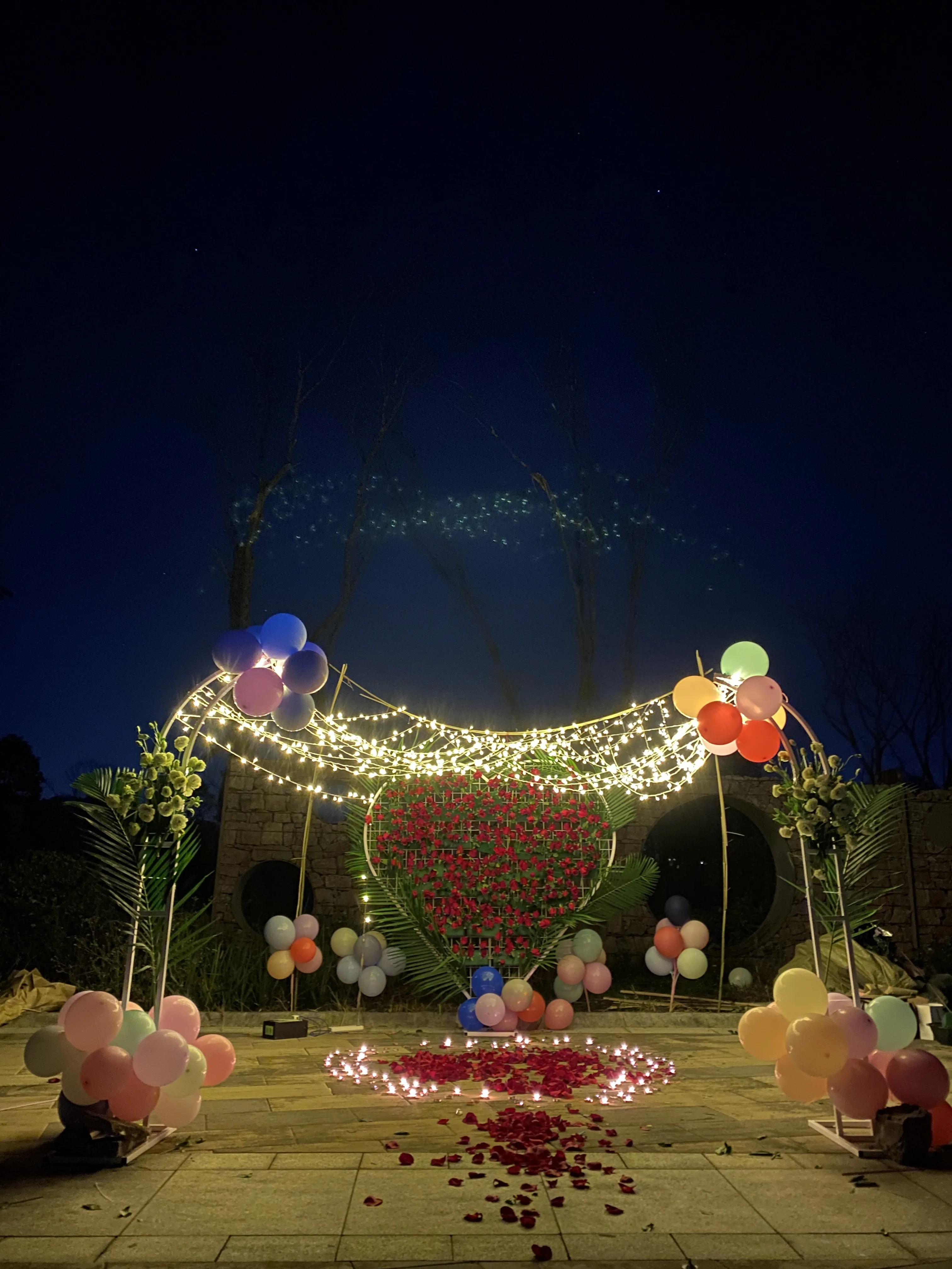 Heart Shape Flower Arch Ballons Box Display Led Letter Hang Frame Romantic Wedding Engagement  Baptism Welcome Banner Sign Props