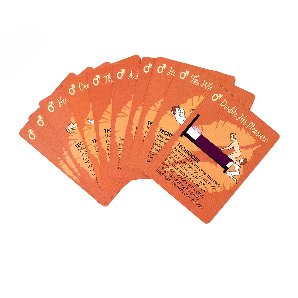 Vimokeer-tarjeta de estilo sexual para R-18, juguetes de comando de dormitorio para pareja, juegos sexuales traviesos, 50 poses, regalos, pasión