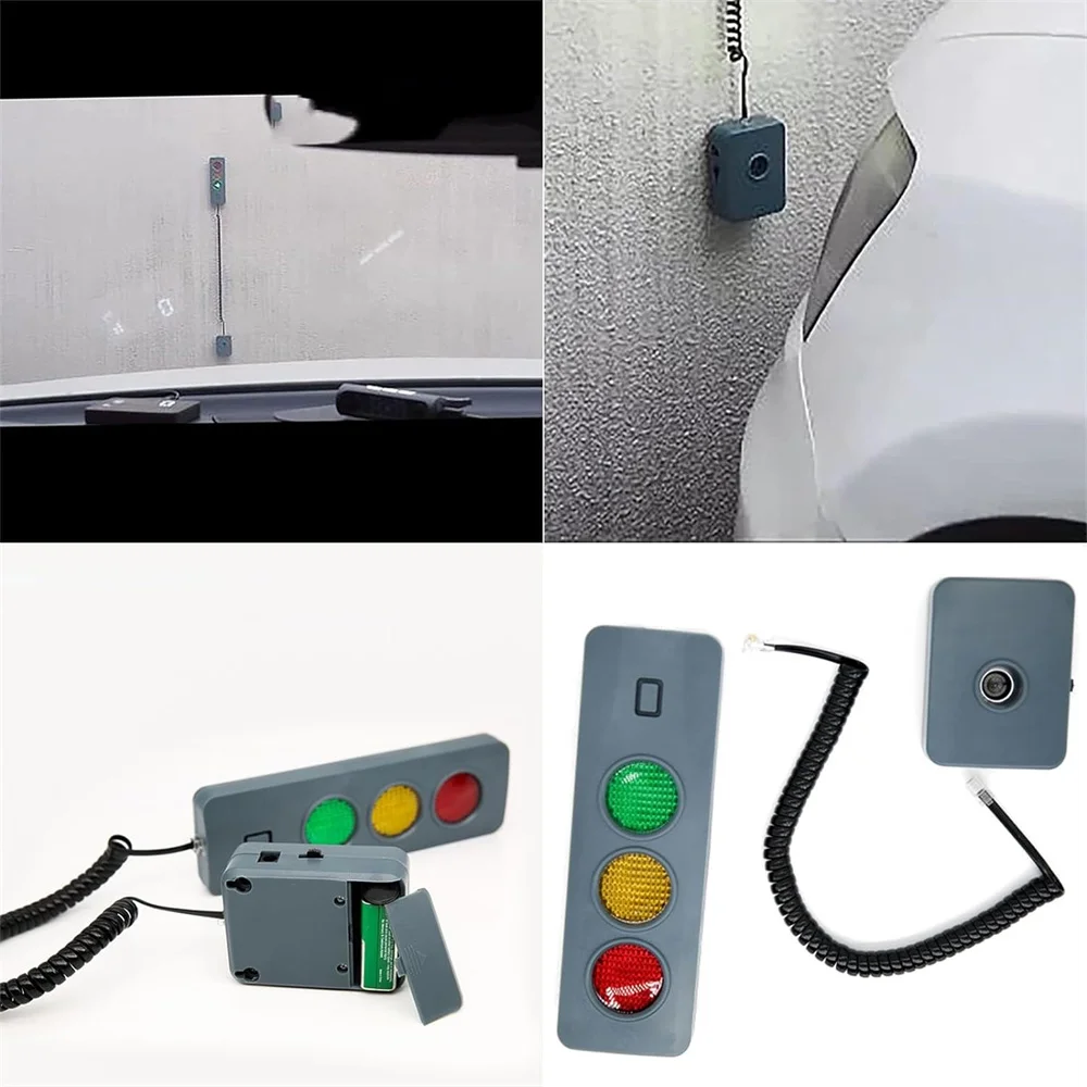 Auto Parking System Anti Collision Distance Stop Aid with Three Colors Light Parking Warning Alarm Adjustable Battery Operated