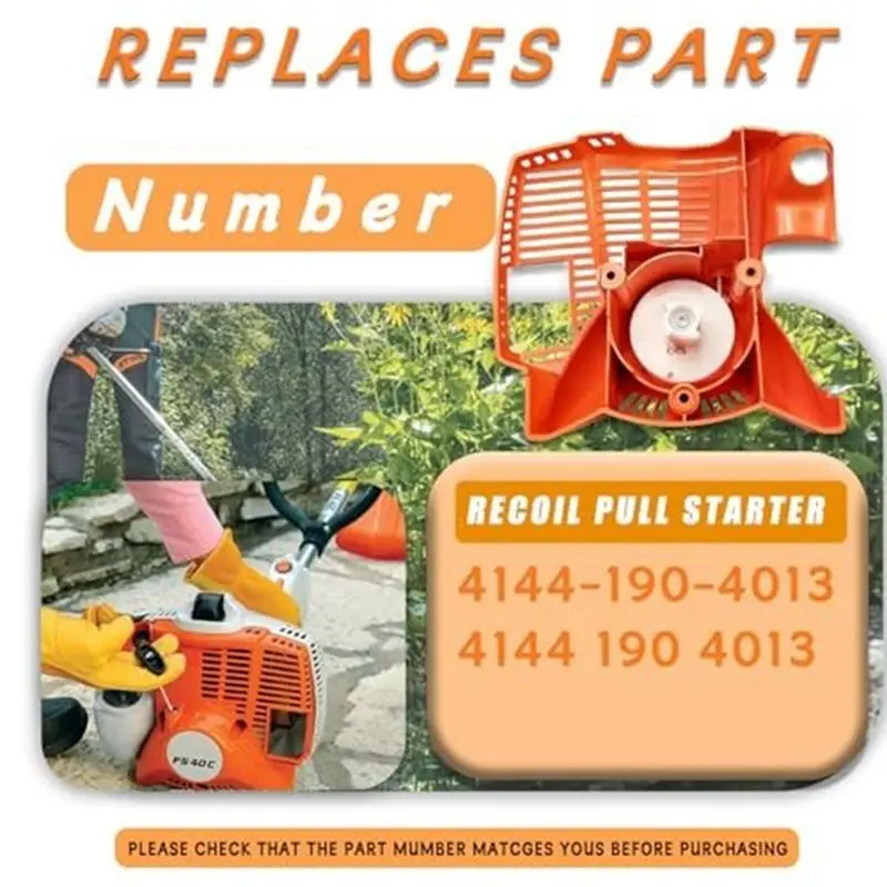 Reverse Pull Starter Replacement Part 4144 190 4004 For Stihl FS40 FS50 FS56 FS40C FS50C Trimmer