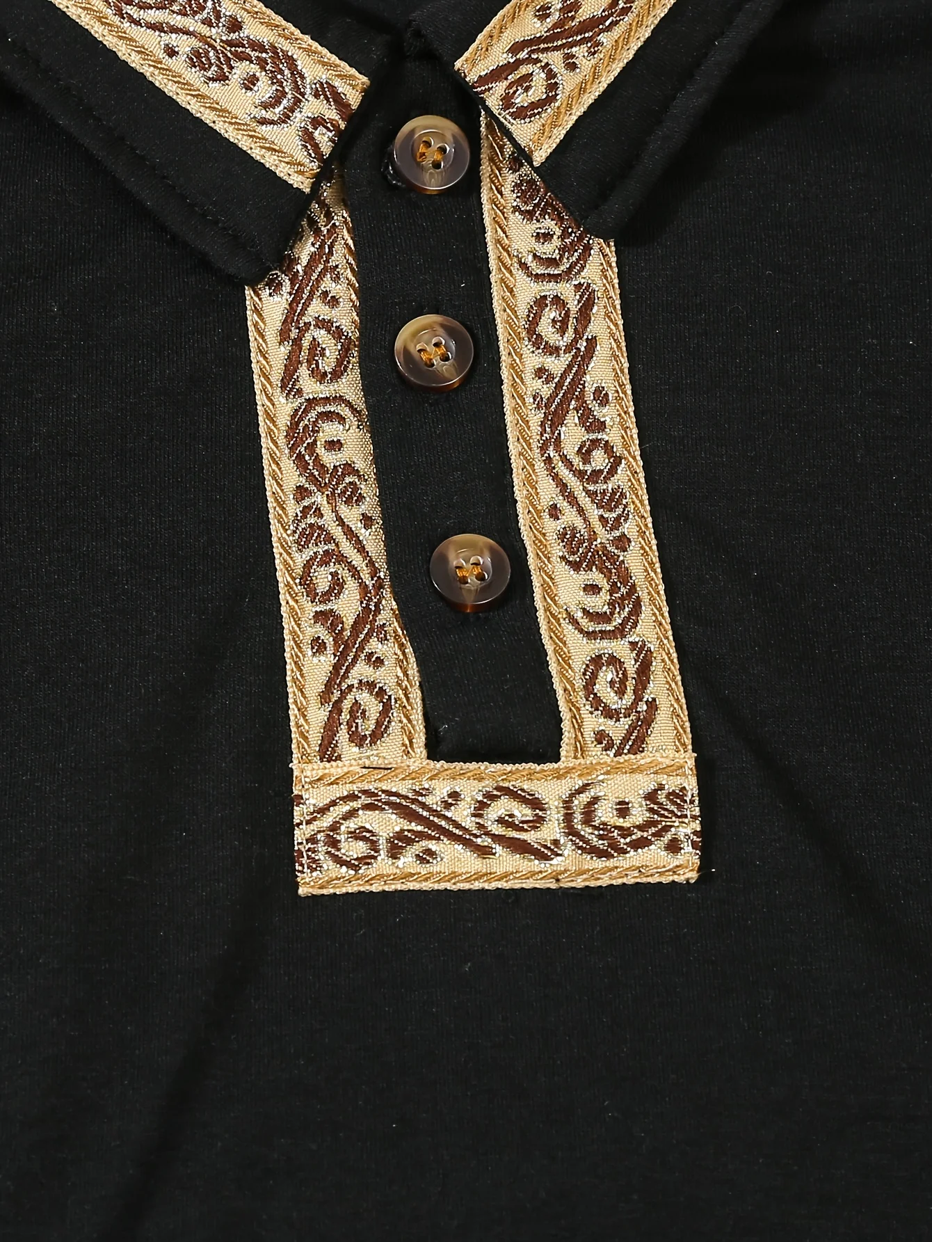 Conjunto bebé niño con camisa étnica y pelele triangular - imagen 4