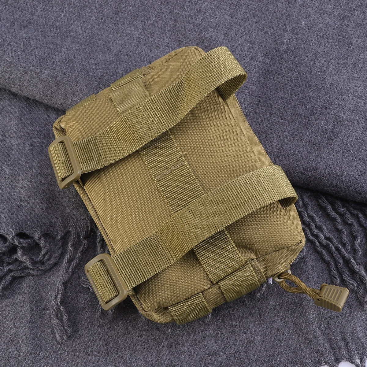 

Khaki Tactical Waterproof Nylon Compact Pouch Outdoor Waist Bag Phone Case Organizer Cell Phone Pouch Nylon Bag
