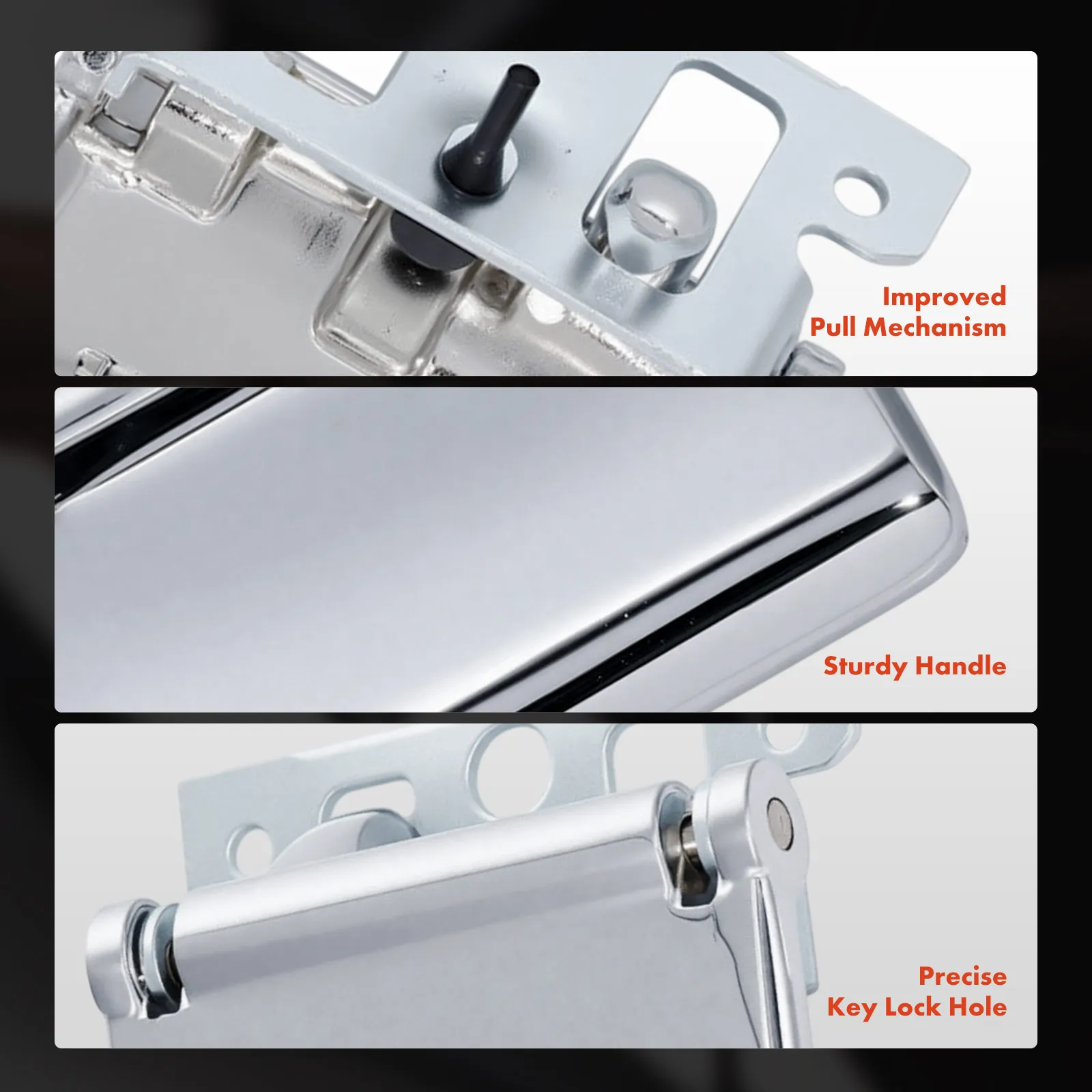 A-Premium Front Driver Side Metal Interior Door Handle for Ford E-100 Econoline 1973-1983 E-150 Econoline 1975-1987