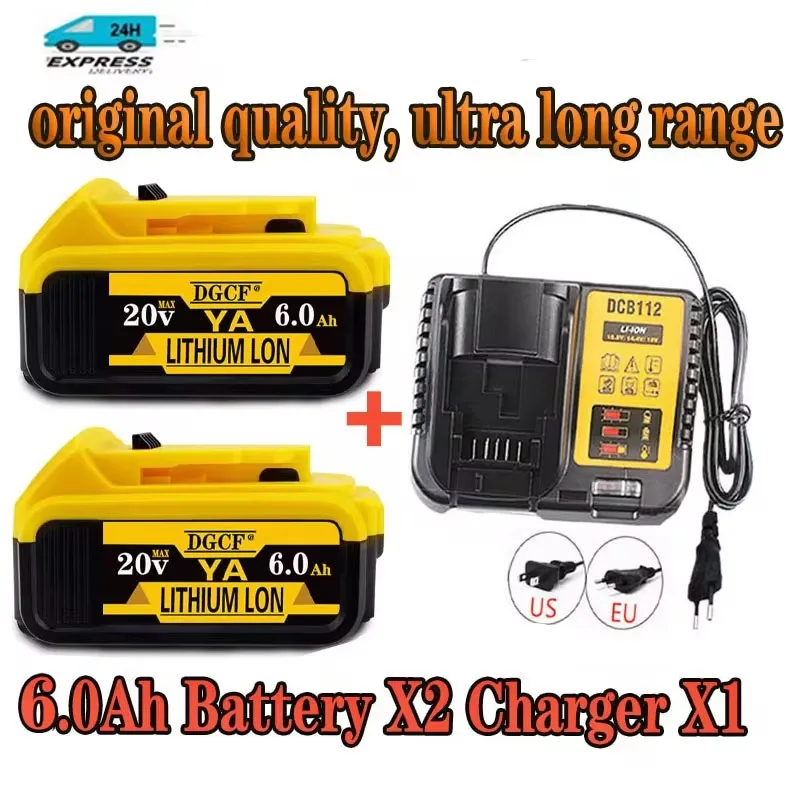 

12000mAh DCB200 20V Battery Compatible with For dewalt power Tools 18V rechargeable electric tool Lithium batteries 20V 18Volt