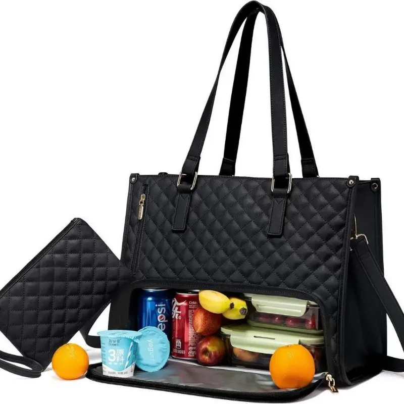 Large Insulated Cooler Portable Water Repellent Thermal Food Bag Teilige Lunch-Tragetasche Women Computer Bag