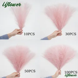 10/30/50/100PCS 42CM Artificial Fluffy Pampas Bohemian Grass Fake Plant Reed Wedding Home Party Decoration