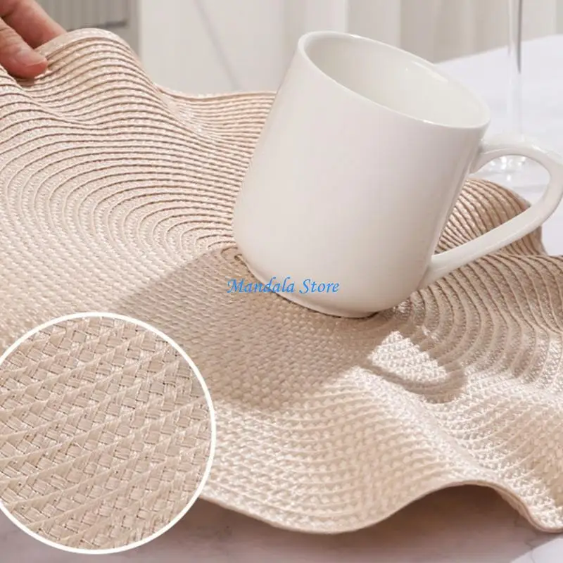 

U2JC 2Pc Effective Dining Table Dish Mats Comfortable and Protective Designs Palcemat