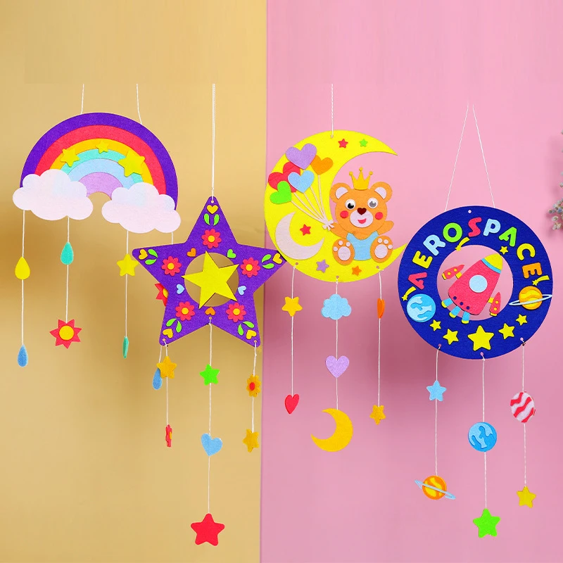 Kids Educational DIY Craft Dream Catcher Net Kit Cute Creative DIY Handmade Home Decoration Children Craft Toy Kits