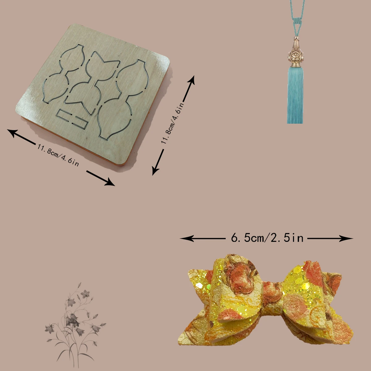 

Two charming styles 3 layered swallowtails bow designs with wooden cutting dies suitable for most machines