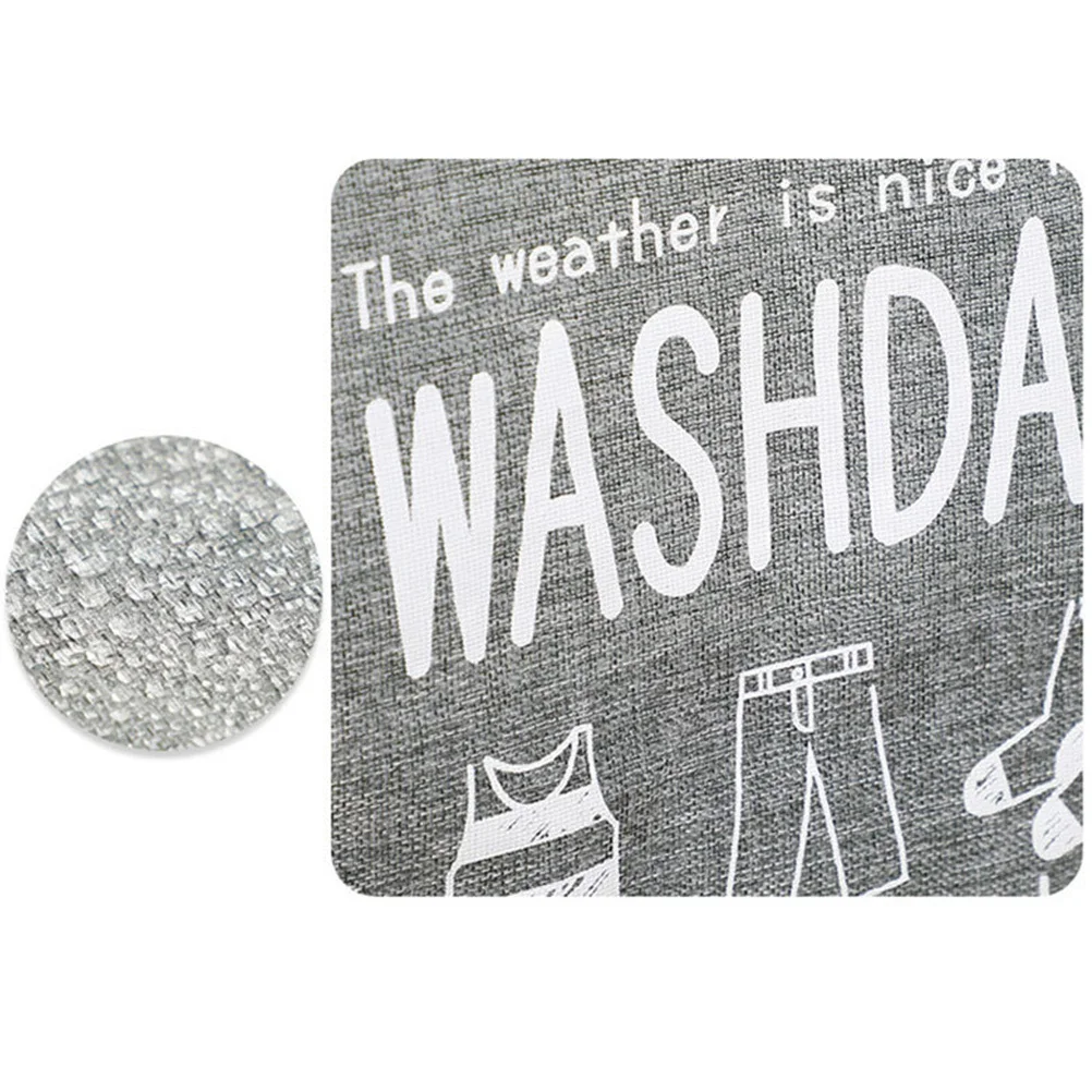 Foldable Dirty Clothes Basket Large Capacity Cotton Linen Storage Bag With Handles Drawstring Dust-Resistant Laundry Container