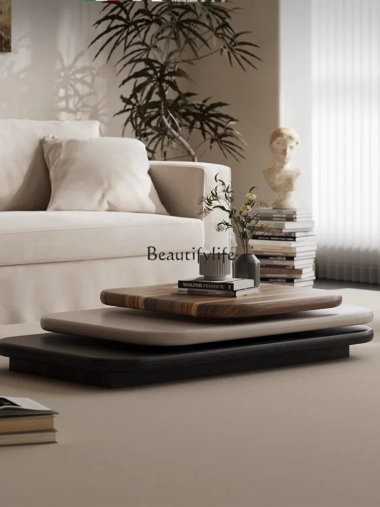 yj58  Small Apartment Rotating Coffee Table for Home Living Room Vintage Italian Minimalist Coffee Table