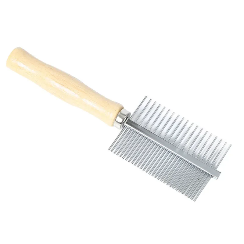 Dog Grooming Equipment Pet Hair Remover Cat Hair Comb Grooming Wooden Handle Cat Comb Smooth Hair Dog Brush Dog Accessories