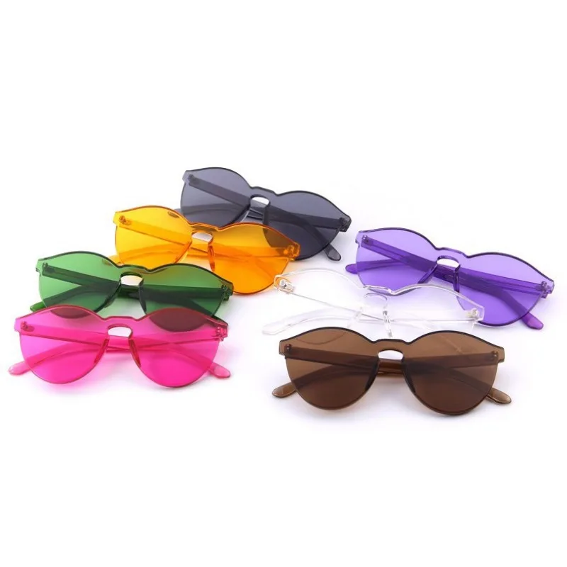 Fashion Candy Color Women  Sunglasses Thin Lens