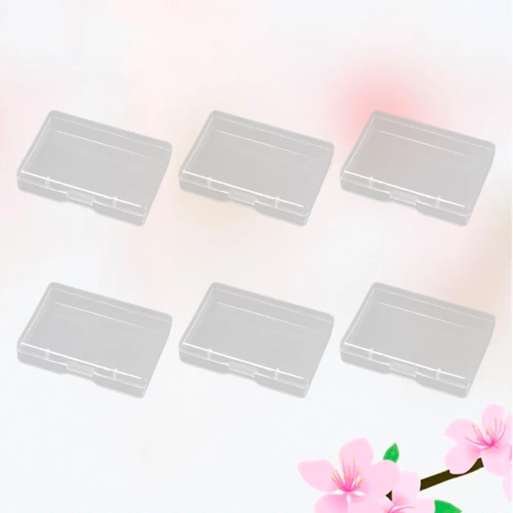 6Pcs Plastic Storage Box Organizer Container Small Parts Storage Case Transparent Jewelry Beads Mini