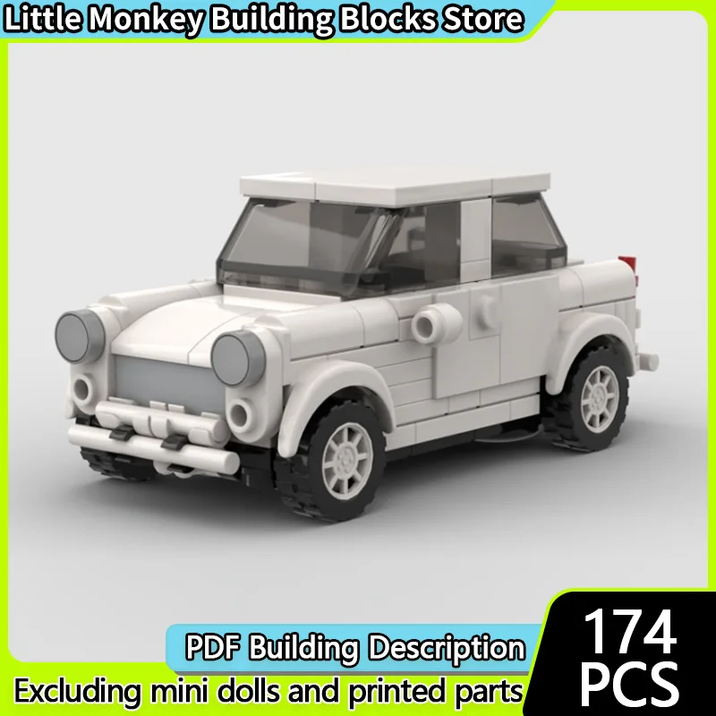 

Модель скоростного гоночного автомобиля MOC, строительные кирпичи, классический маленький седан, модульная технология, детские праздничные подарки, сборные игрушки, костюм