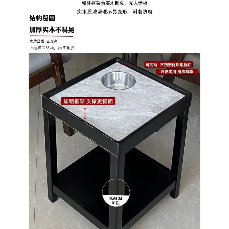 Teahouse rock slab coffee table chess and card room square small corner few hotel mahjong table machine next to simple solid woo