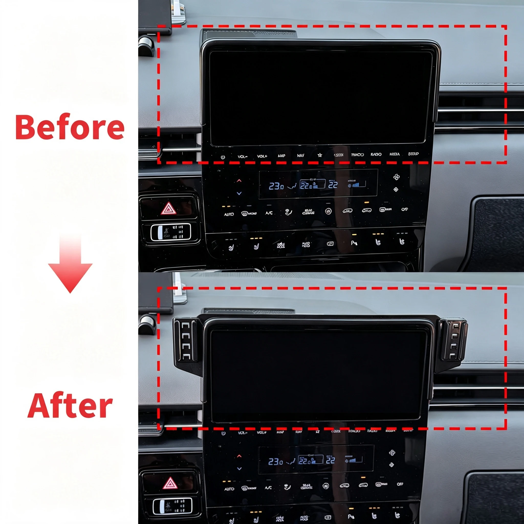 for Hyundai STARIA 2021 2022 2023 2024 2025 Anti-Shake Screen Base Phone Holder Mount Stand Dedicated Car Accessories