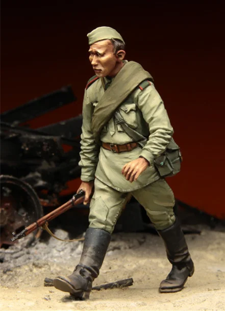 

1/35 Scale Die-casting Manufacturing Resin Figure Soldier Model Soviet Infantry Unpainted