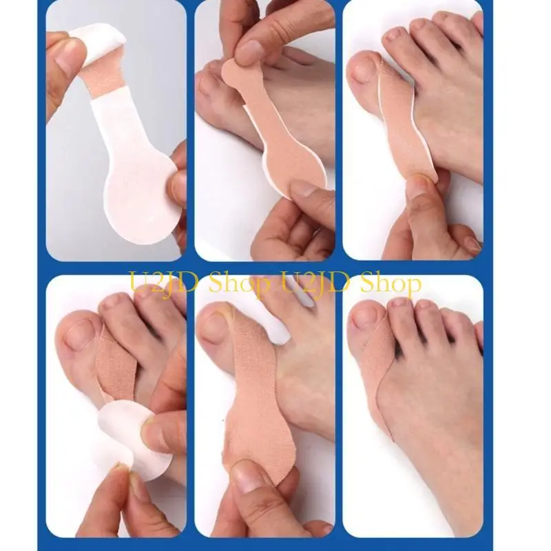 U2JD Bunions Corrector,Toe Bunions Relief Tape Big Toe Straightener Hallux Valgus Corrector Blister Bandage for Shoes