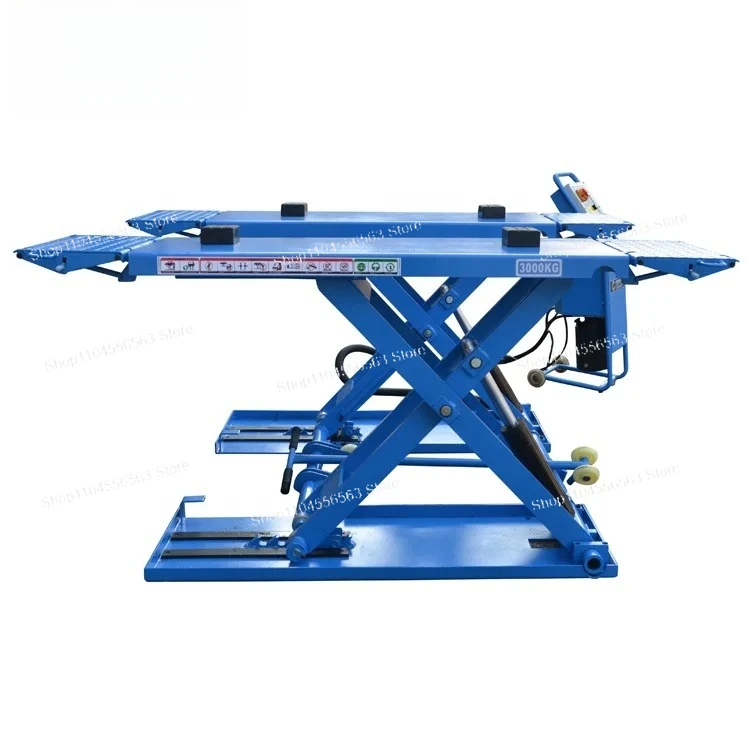 4T Solenoid Unlock Car Lift, AA4C Mid Scissor, 1M Lifting Height, Special Vehicle Hoist for Auto Repair