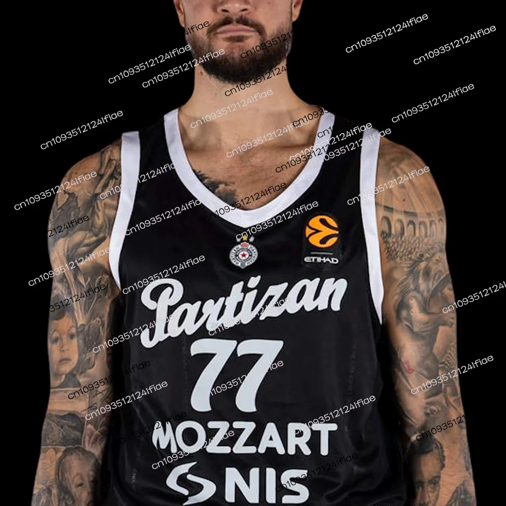 2026/27 Partizan Belgrade Basketball Home Game Jersey Fan Special Edition Jersey Kit Men's Quick-Dry Sports Vest Kids Kit