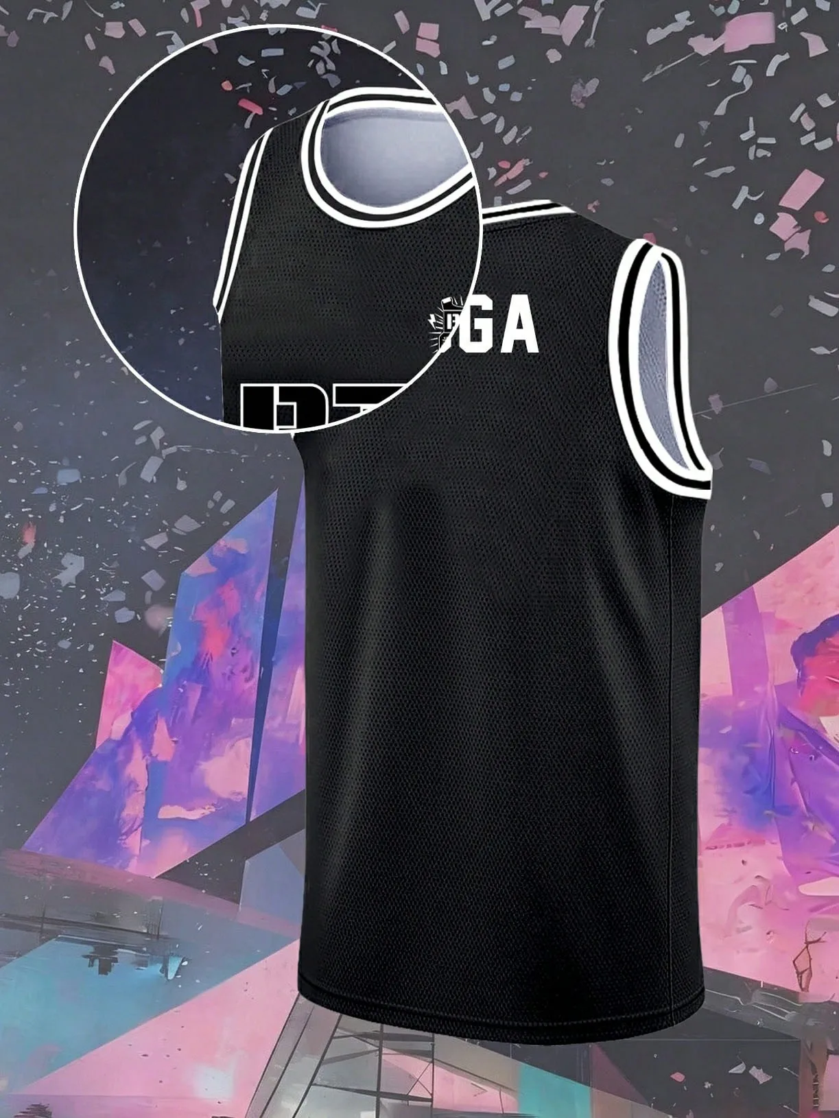 Fashion Men #92 Jersey Black Mesh Sleeveless Basketball Style Tank ARMY Fan Merch Casual Sport Streetwear Outfit view 6