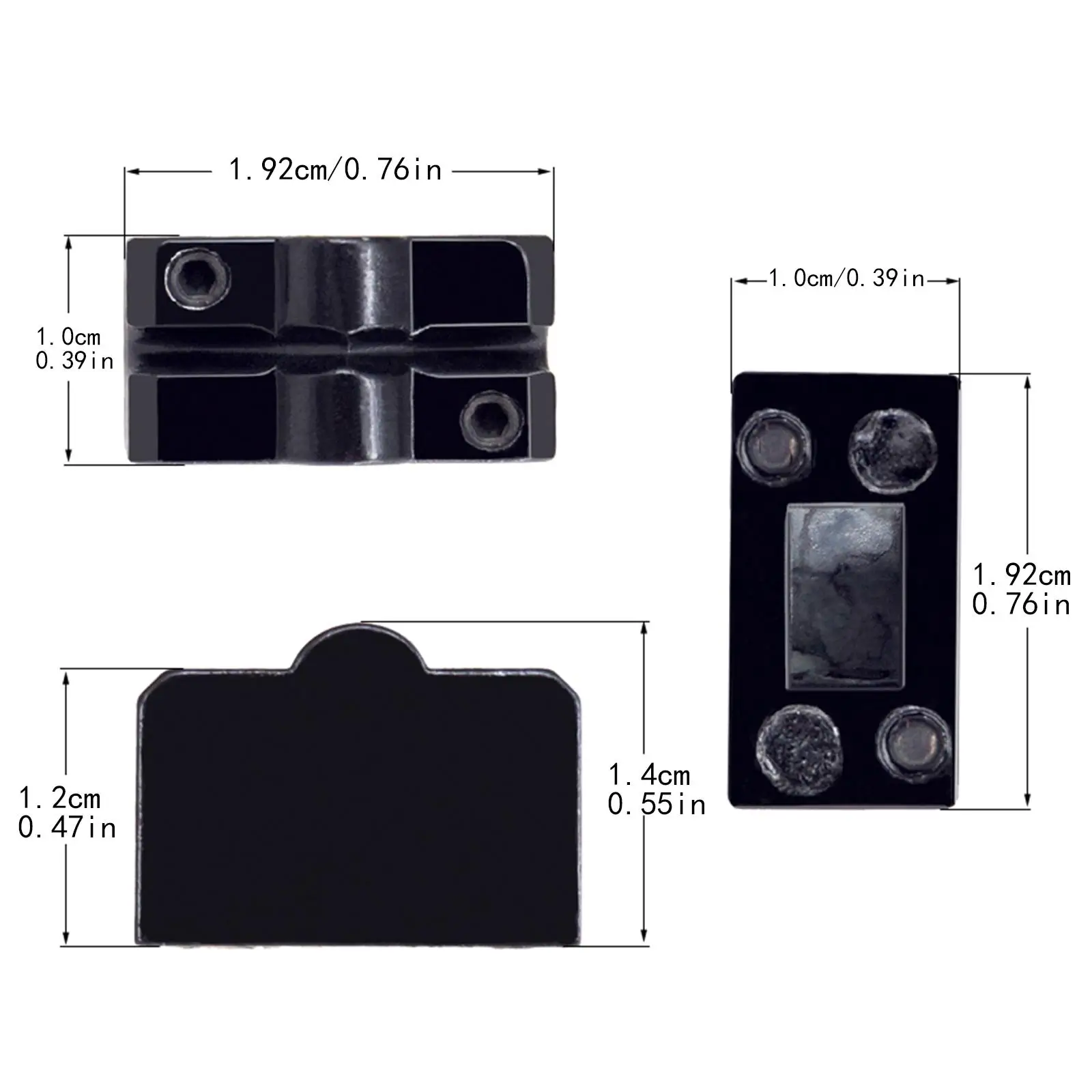 Electric Guitar Tremolo Bridge Saddle Adjustable String Lock Clamp Blocks for Headless Guitar Custom Kit
