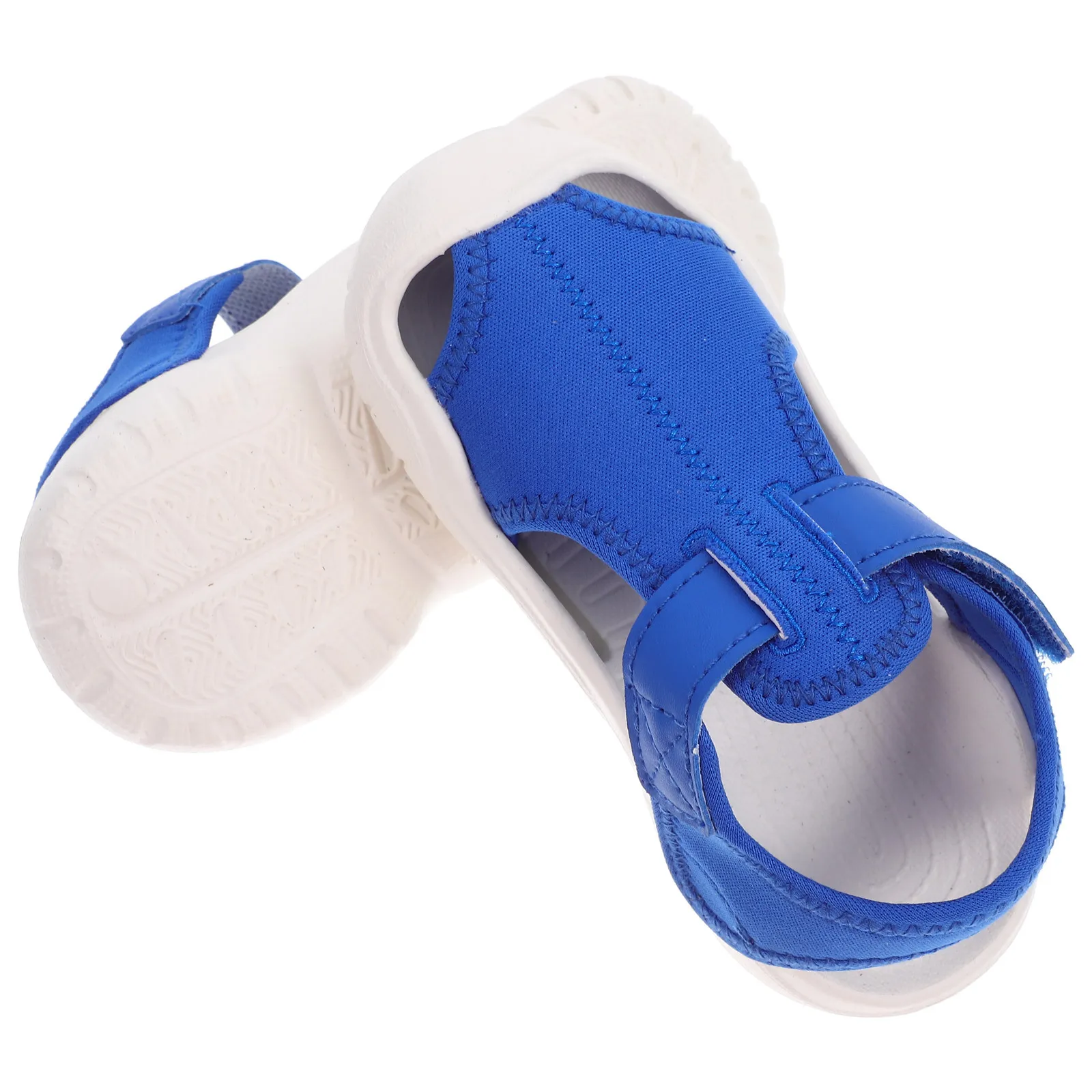 

1 пара детских пляжных сандалий с закрытым носком, летняя обувь на плоском каблуке, легко носить, нескользящая детская летняя обувь, сандалии с закрытым носком