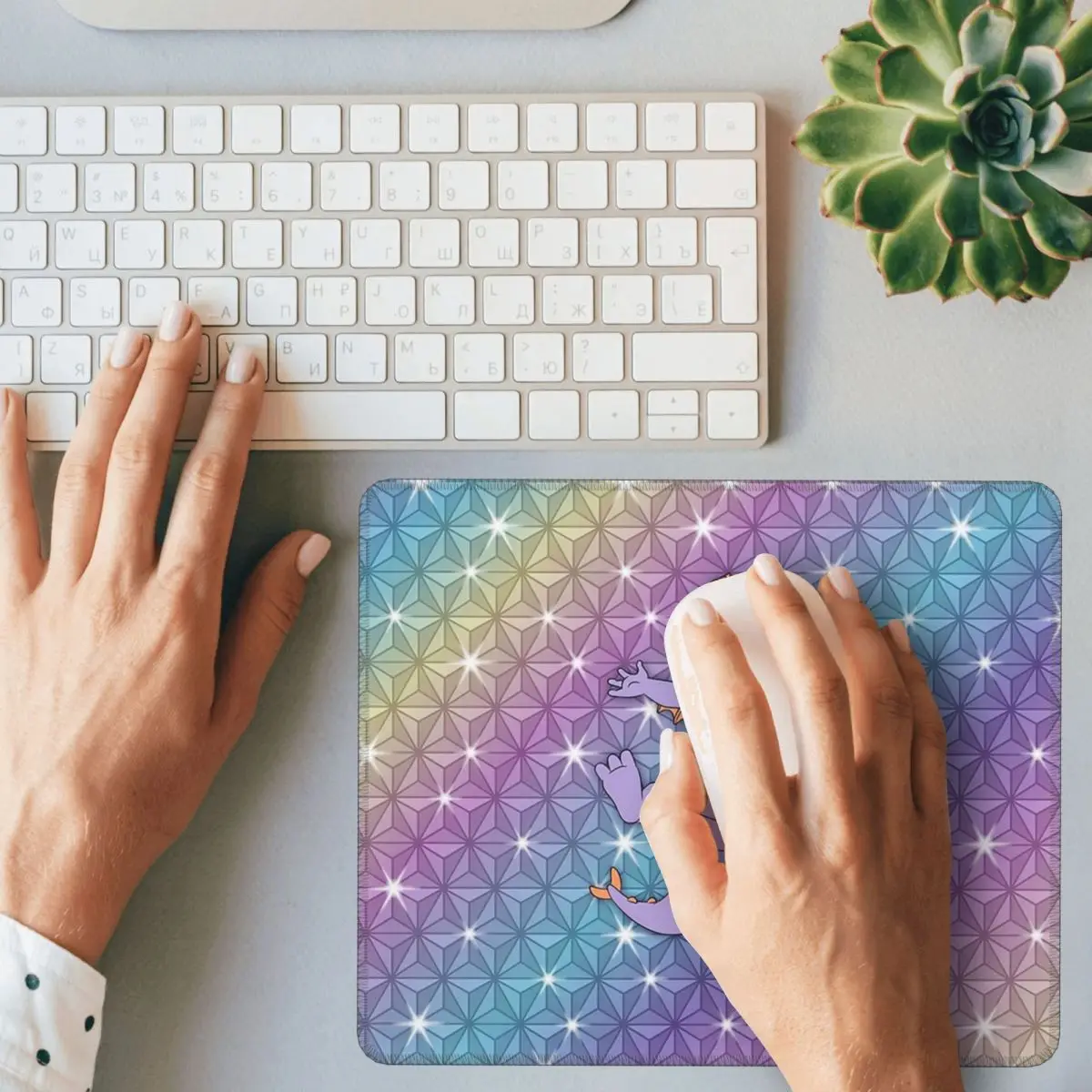 Alfombrilla de ratón Epcot Figment Beacon Of Magic, alfombrilla para teclado de ordenador, alfombrilla para ratón, Gaming, PC, portátil, escritorio, accesorios de oficina, alfombrillas para mesa