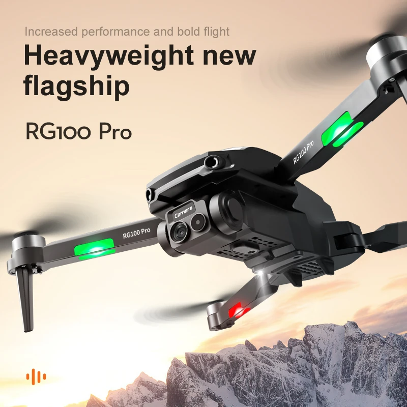 2024 RG100 Pro Professional Drone 4k HD Camera 360 ° Intelligent Obstacle Avoidance ESC Brushless Folding Quadcopter Toy Gift