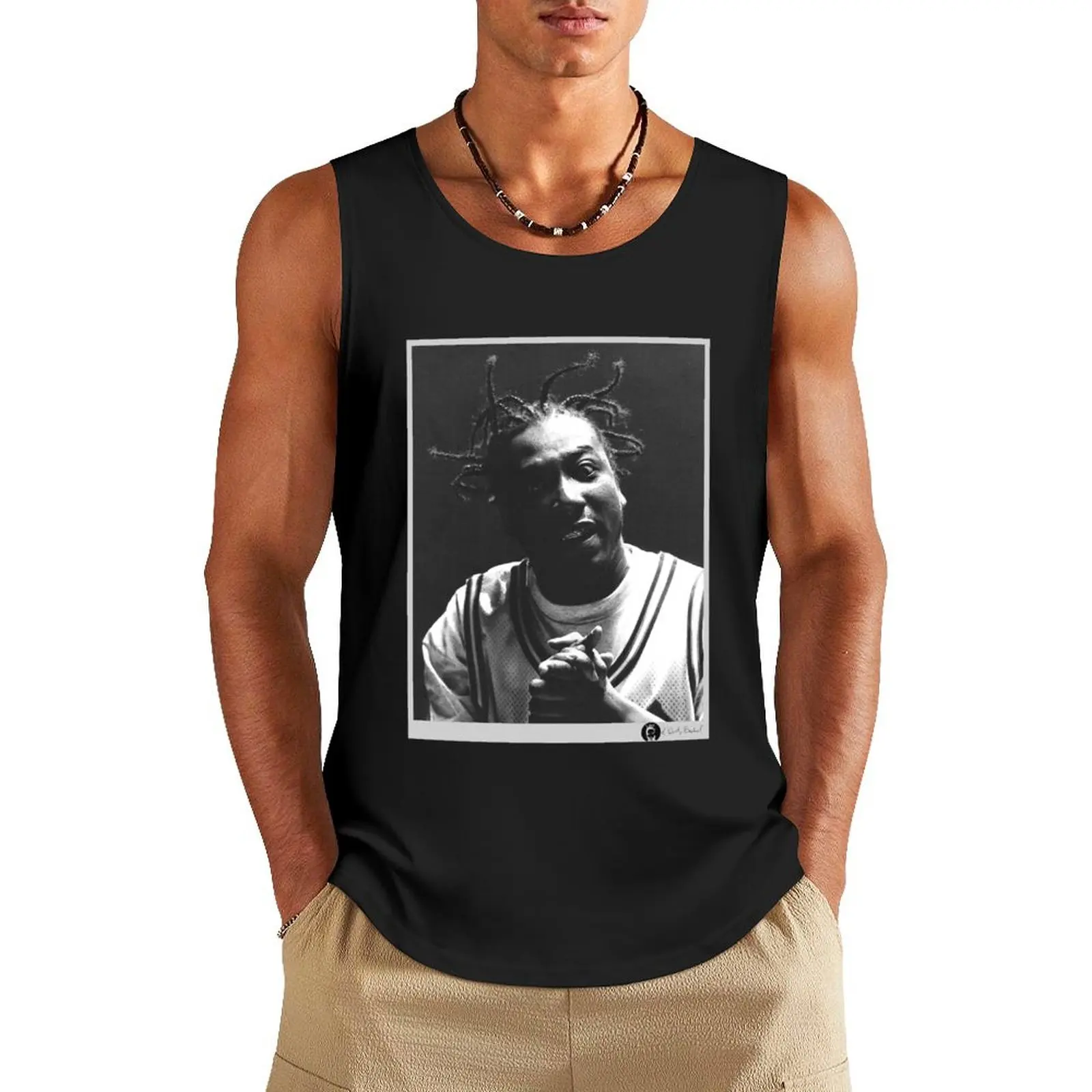 ODB B&W Portrait - Ol' Dirty Bastard Tank Top Vest sports t-shirts for men mens gym clothes