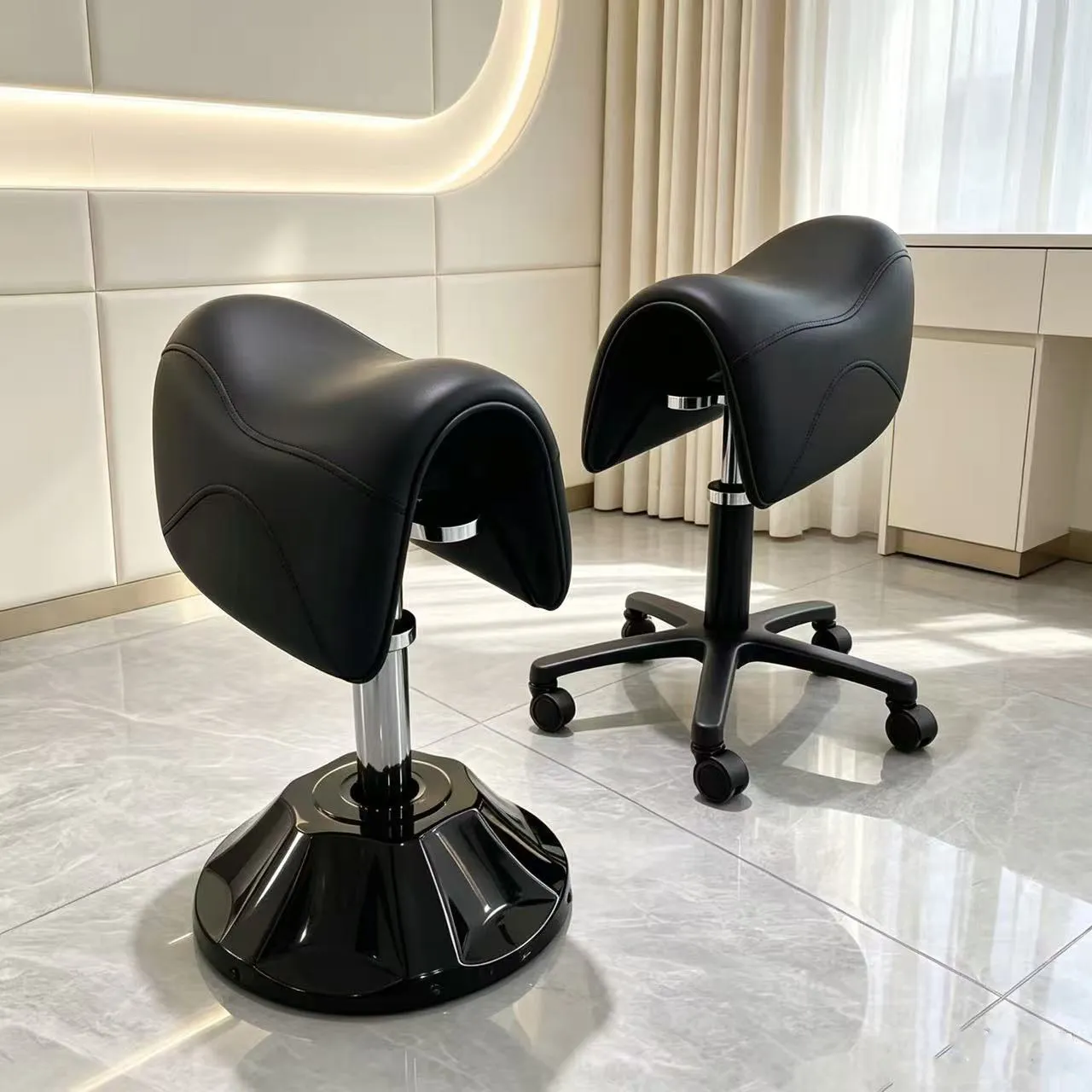 New-style Modern Minimalist PVC Barber Shop Shampoo Bed Beauty Salon Stoolheight-adjustable Flushing Bed Lifting/lowering
