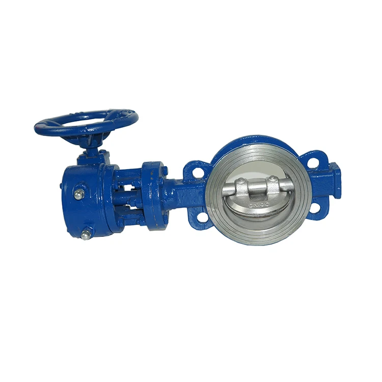 Manual type butterfly valve Fluorine Wafer EPDM/FDM Butterfly Valve for sea water with turbine