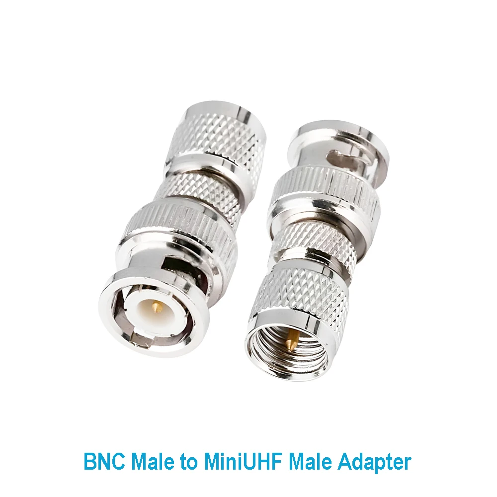 2PCS RF Connector BNC Male Female to Mini UHF Male female Coaxial Adapter for Coaxial Cable/CCTV/WiFi Radios/Telecom/Antenna