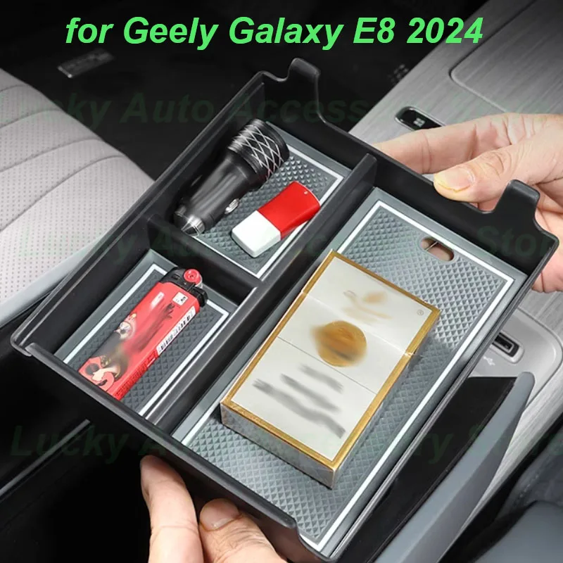 

Car Armrest Case Storage Box for Geely Galaxy E8 2024 Central Armrest ABS Storage Box Stowing Tidying Interior Accessories