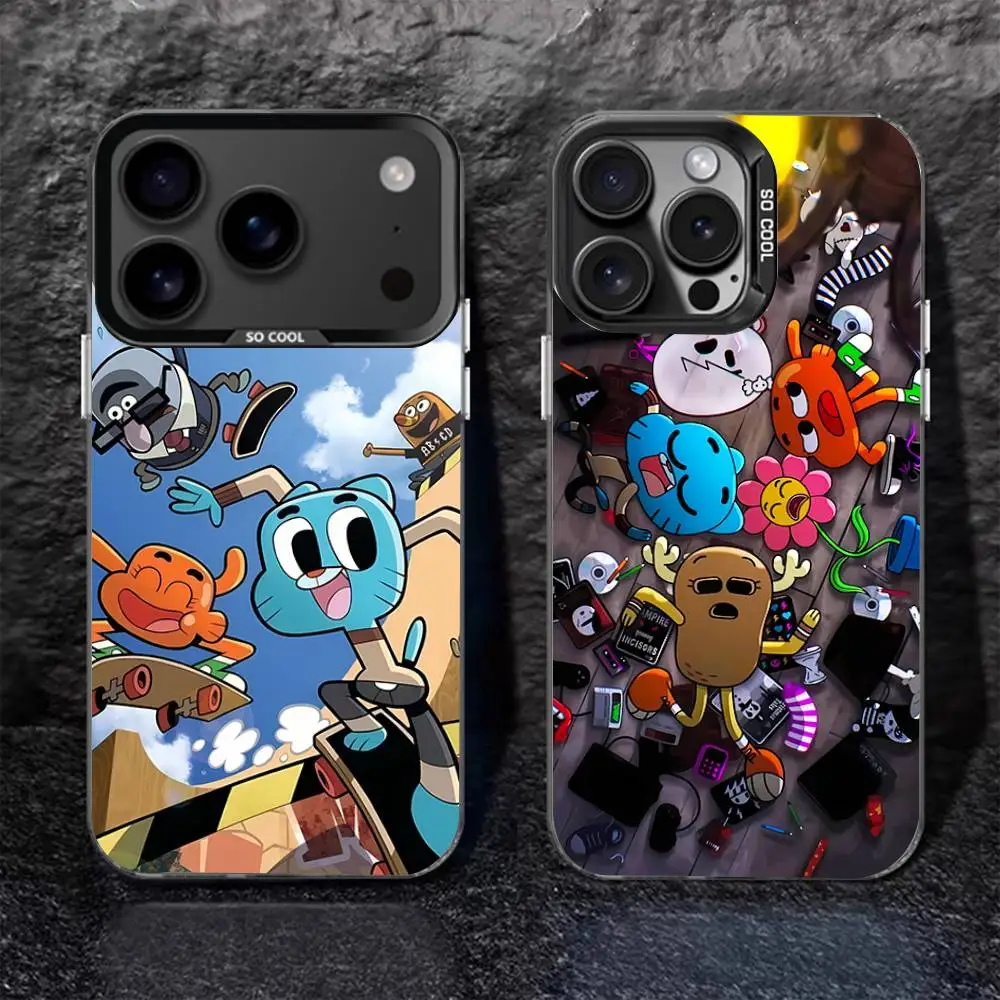 

Amazing World G-GumballS Black Matte Shockproof CoverPhone Case For iPhone 17,16,15,14,13,12,11,Pro,Max,Plus