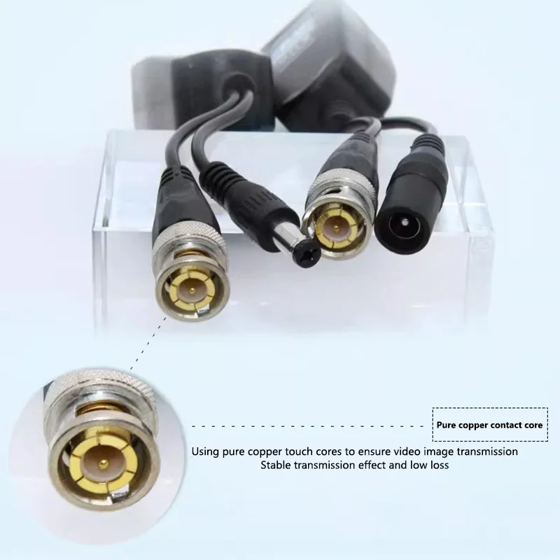ESCAM BNC Power 4K Video Balun Transceiver Connectors to RJ45 BNC male for CCTV video Camera